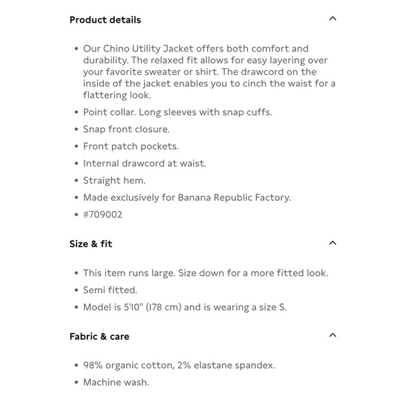 2025 BANANA REPUBLIC Wmn L Classic Twill 4 Pocket Utility Button Jacket Twill - Picture 2 of 16